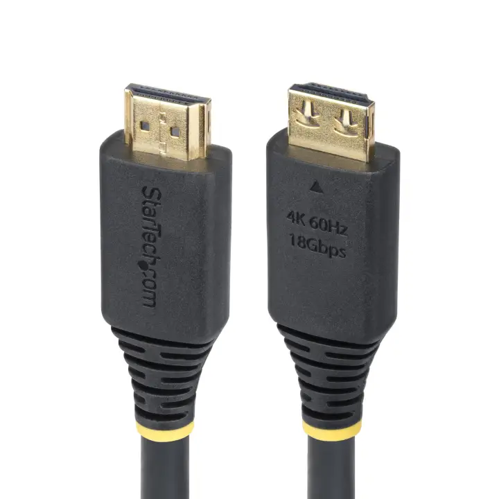 Cable HDMI de Alta Velocidad de 5m - Conectores de Agarre - 4K60Hz/1440p 144Hz - HDR10/HDCP 2.2/ARC - UHD - 18Gbps - Cable HDMI para Monitor o Proyector - Recubrimiento de TPE