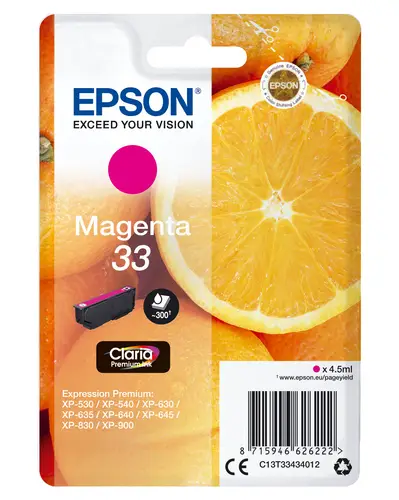 Oranges Singlepack Magenta 33 Claria Premium Ink - Imagen 1