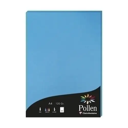 PAPEL CLAIREFONTAINE POLLEN A4 50h TURQU