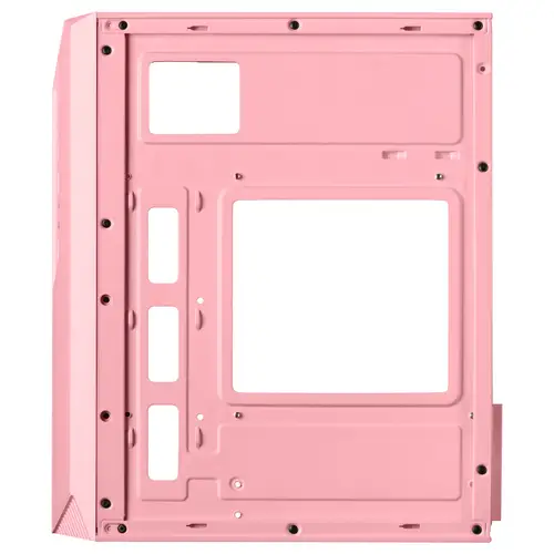 MC-S1, Caja PC Compacta Gaming Micro-ATX, Iluminación ARGB 12 Modos, Ventilador FRGB, Ventana Lateral Completa RGB, Rosa - Imagen 6