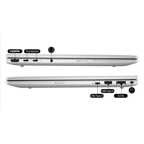 EliteBook 8 G1i Intel Core Ultra 5 225H Portátil 35,6 cm (14") WUXGA 16 GB DDR5-SDRAM 512 GB SSD Wi-Fi 7 (802.11be) Windows 11 Pro AI PC Plata - Imagen 9
