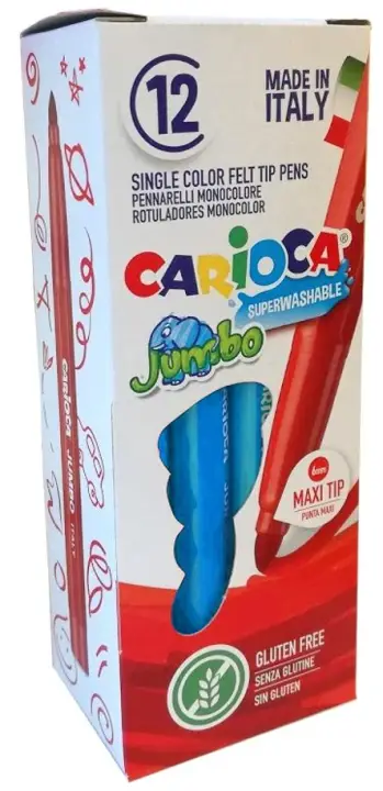 CARIOCA ROTULADOR JUMBO PUNTA MAXI AZUL CLARO - CAJA DE 12