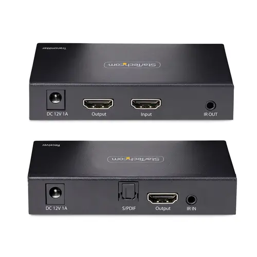 Extensor Alargador HDMI 4K por Cable CAT5/CAT6 Ethernet - Extensor de Vídeo 4K 60Hz HDR hasta 70m - Salida de Audio S/PDIF - Juego Kit de Transmisor y Receptor HDMI - Imagen 4
