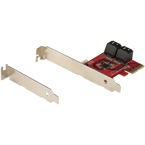 Tarjeta PCIe Controladora SATA de 4 Puertos - Tarjeta de Expansión PCI Express SATA - 6Gbps - Perfil Bajo/Completo - Conectores SATA Apilados - ASM1164 sin RAID - Imagen 8