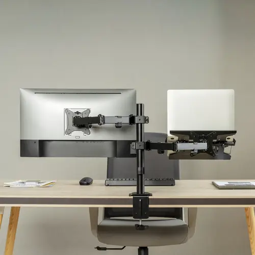 Soporte de Mesa Giratorio e Inclinable para Portatil y Monitor/TV 9Kg de 17-32, Negro - Imagen 4