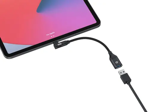 ABBY19B cambiador de género para cable USB-C USB-A Negro - Imagen 5