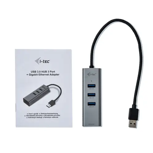 Metal USB 3.0 HUB 3 Port + Gigabit Ethernet Adapter - Imagen 5