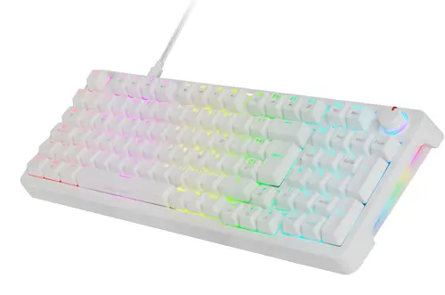 MKPROWBES teclado Juego USB QWERTY Español Blanco - Imagen 1