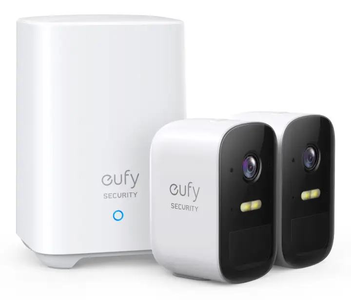 Security eufyCam 2C, Camara vigilancia WiFi Exterior, Camara de vigilancia Exterior,180 días de duración de la batería, HD 1080p, nessun Costo mensile, Conjunto de Dos cámaras