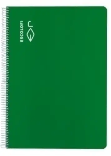 BLOCK ESCOLOFI Fº 100h PT.2,5 70g VERDE - Pack de 5 unidades