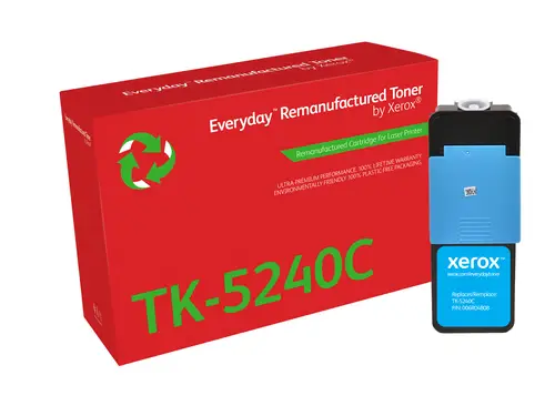 Remanufacturado Everyday Tóner Everyday Cian remanufacturado de Xerox es compatible con Kyocera TK-5240C, Capacidad estándar - Imagen 1