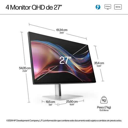 Series 7 Pro Monitor de alta definición cuádruple Thunderbolt 4 Pro de la serie 7 de 27 pulgadas: 727pu - Imagen 7