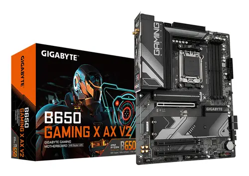 B650 GAMING X AX V2 Placa base - AMD Ryzen serie 9000, VRM de 8+2+2 fases, hasta 8000 MHz DDR5 (OC), 1xPCIe 5.0 + 2xPCIe 4.0 M.2, LAN 2,5 GbE, WIFI 6E, USB 3.2 Gen 2 - Imagen 1