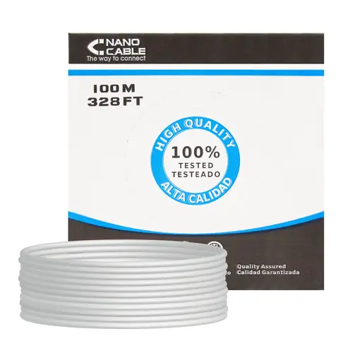 CABLE RED RJ45 CAT.5E UTP FLEXIBLE AWG24, 100 M - Imagen 1