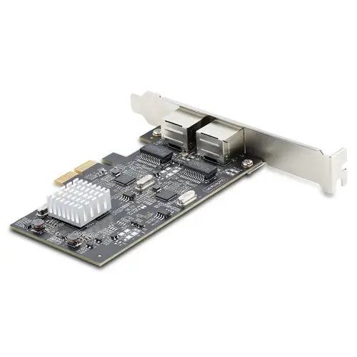 Tarjeta PCI Express de Red Ethernet 2 Puertos NBASE-T 2,5G - NIC I225-V - Tarjeta de Red de 2 Puertos para Ordenador de Sobremesa - Tarjeta PCIe de Red LAN - Imagen 2