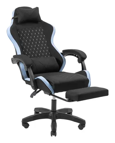 MGC-X Fabric Silla para videojuegos de PC Asiento acolchado Negro, Azul - Imagen 7