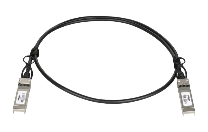 DEM-CB100S28 Cable de fibra óptica e InfiniBand 1 m SFP28 Negro, Plata