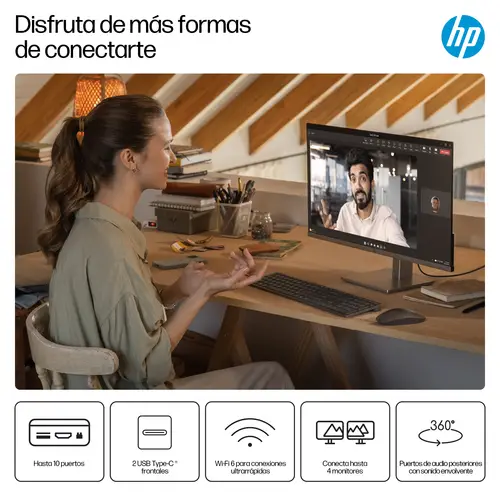 OmniDesk Desktop M02-0025ns PC AMD Ryzen 5 8500G 16 GB DDR5-SDRAM 1 TB SSD Windows 11 Home Torre AI PC Negro, Gris - Imagen 8