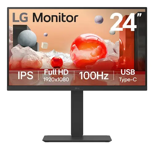 24BA750-B pantalla para PC 60,5 cm (23.8") 1920 x 1080 Pixeles Full HD LCD Negro - Imagen 1