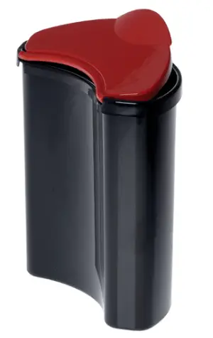 2000S RJ cubo de basura Polipropileno (PP) Negro, Rojo