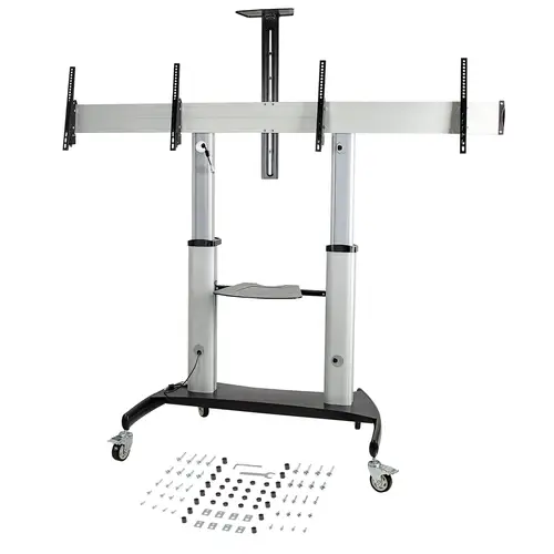 STNDMTVDUO soporte para TV 152,4 cm (60") Negro, Plata - Imagen 9