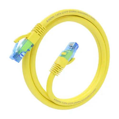 Cable De Red Latiguillo RJ45 Cat.6 UTP AWG26 CCA, Amarillo, 1.0 m - Imagen 2