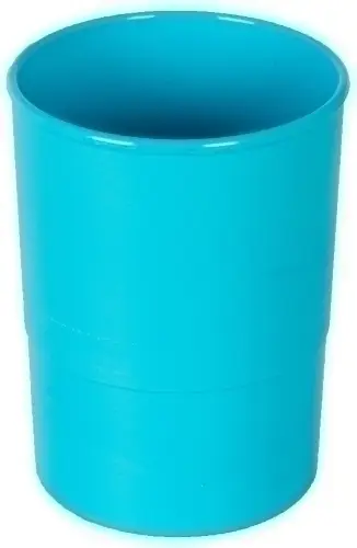 PORTA LAPICES PLASTICO REDONDO AZUL