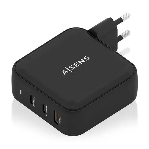 Cargador GaN 140W, 2xUSB-C PD3.1 QC4.0, 1xUSB-A QC3.0, Negro - Imagen 2