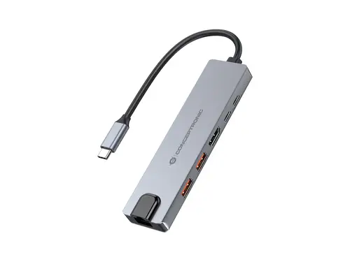 DONN29G base para portátil y replicador de puertos Alámbrico USB 3.2 Gen 2 (3.1 Gen 2) Type-C Gris - Imagen 1