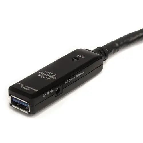 Cable Extensor Alargador USB 3.0 SuperSpeed Activo de 10m - USB A Macho a Hembra - Negro - Imagen 2