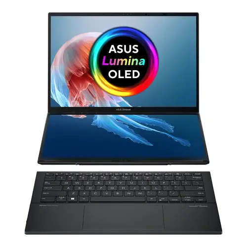 Zenbook Duo OLED UX8406MA-QL396W - Ordenador Portátil 14" WUXGA (Intel Core Ultra 9 185H, 32GB RAM, 1TB SSD, Arc Graphics, Windows 11 Home) Gris Tintero - Teclado QWERTY español - Imagen 1
