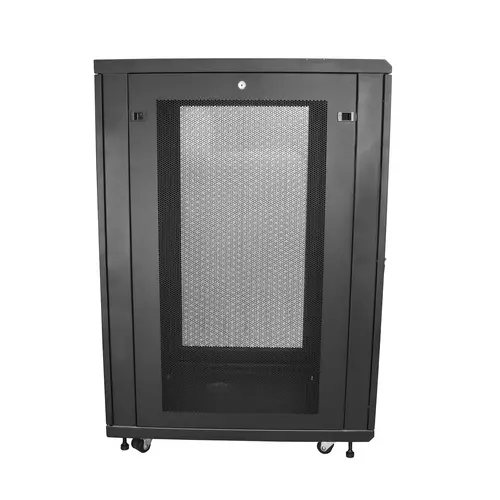 Armario Rack para Servidores 24U 19" 4 Columnas - Rack de Servidores con Cerradura y Seguro - Rack con Ruedas y Carriles de Montaje Ajustables para Equipo de Red - Imagen 2