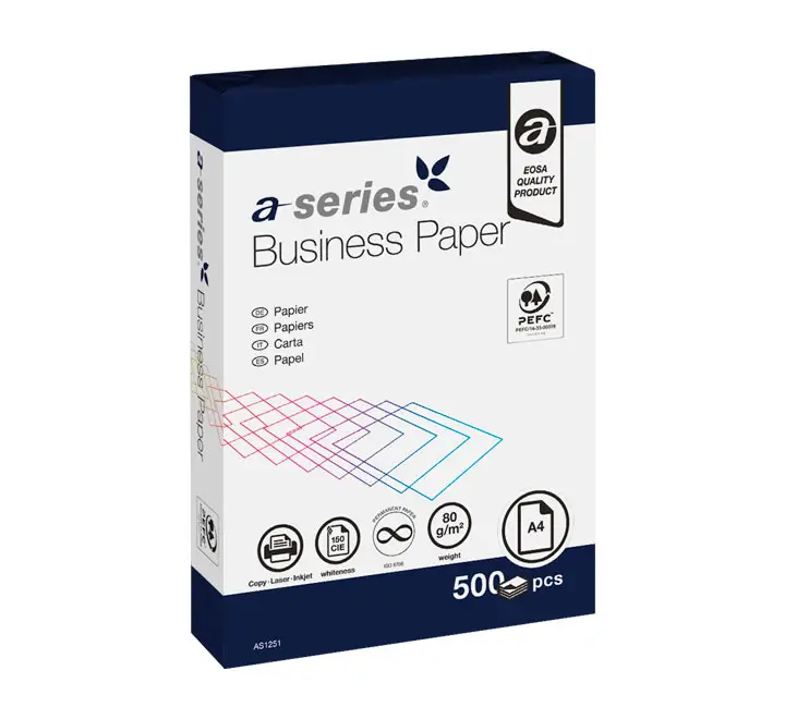 CAJA 5 PAQ. 500H PAPEL A-SERIES BUSINESS A4 80GR