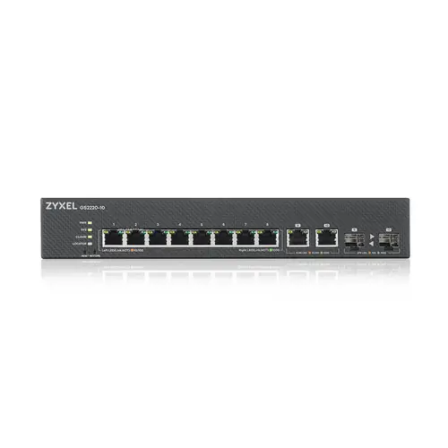 GS2220-10-EU0101F switch Gestionado L2 Gigabit Ethernet (10/100/1000) Negro - Imagen 2