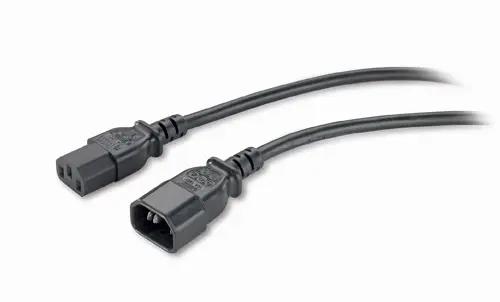 PWR Cord C13 - C14, 0.6 m Negro 0,61 m C13 acoplador C14 acoplado..