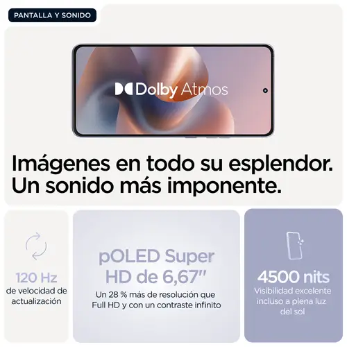 moto g86 power 5G 16,9 cm (6.67") SIM doble Android 15 USB Tipo C 8 GB 512 GB 6720 mAh Lila - Imagen 18