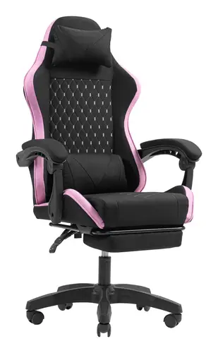 MGC-X Fabric Silla para videojuegos de PC Asiento acolchado Negro, Rosa - Imagen 4