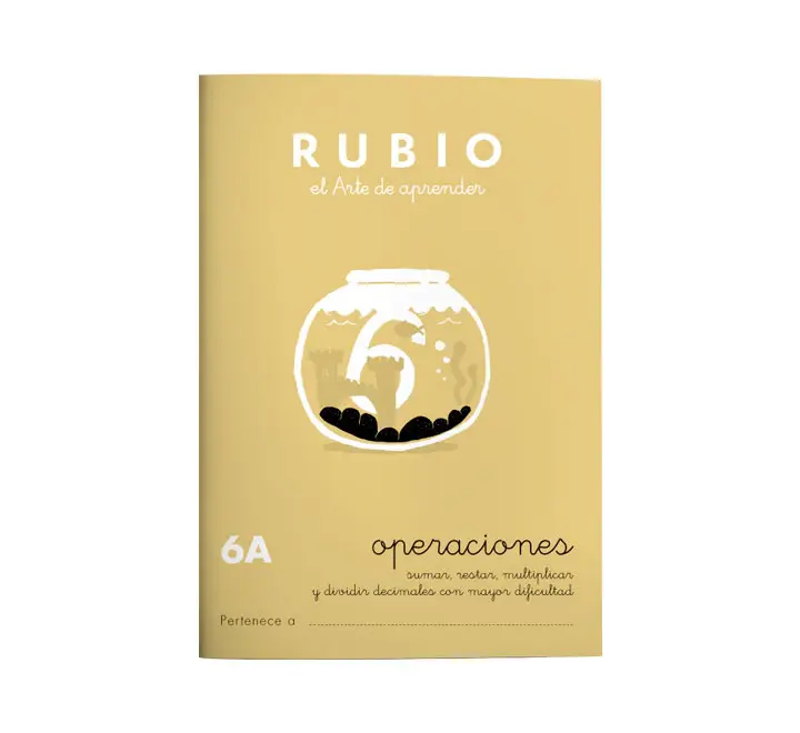 CUADERNO RUBIO A5 OPERAC.y PROBLEMAS  6A - Pack de 10 unidades