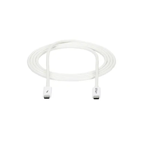 Cable Thunderbolt 3 Pasivo de 2m - 20Gbps - PD 100W - Vídeo 4K - Cable Thunderbolt - Certificado Thunderbolt - Compatible con USB4 / Modo Alt DP - Thunderbolt 4 - USB 3.2 - USB-C - Blanco - Imagen 6