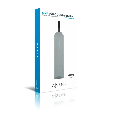 USB-C dock 5 en 1, USB-C a 1xHDMI, 1xRJ45, 2xUSB, 1xPD, Gris, 15 cm - Imagen 5