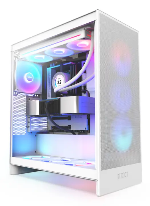 H7 Flow RGB Midi Tower Blanco