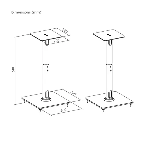 Soporte Universal De Suelo Para Altavoces, Negro - Imagen 7