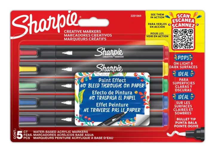 Establece marcadores ACRÍLICOS creativos - 5 piezas