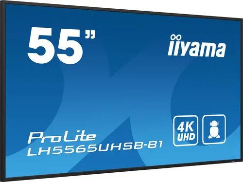 LH5565UHSB-B1 pantalla de señalización Diseño de quiosco 138,7 cm (54.6") LED Wifi 800 cd / m² 4K Ultra HD Negro Procesador incorporado Android 11 24/7 - Imagen 3