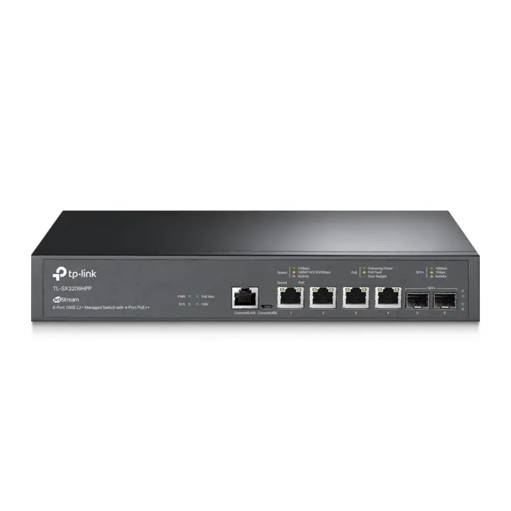 JetStream TL-SX3206HPP switch Gestionado L2+ 10G Ethernet (100/1000/10000) Energía sobre Ethernet (PoE) Negro