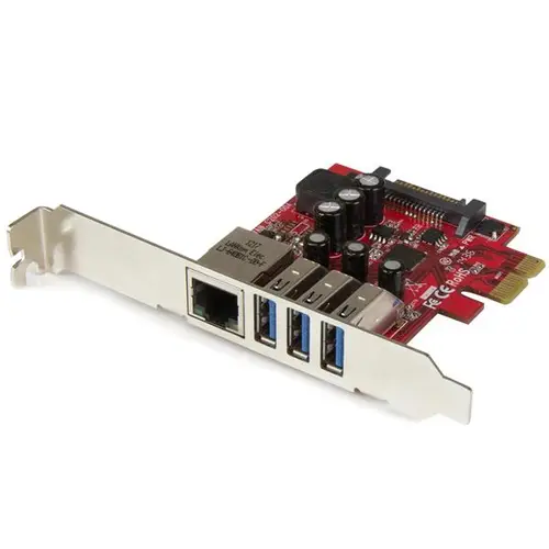 Tarjeta Adaptador de Red Ethernet Gigabit Combo con Hub Concentrador USB 3.0 de 3 Puertos - Imagen 1