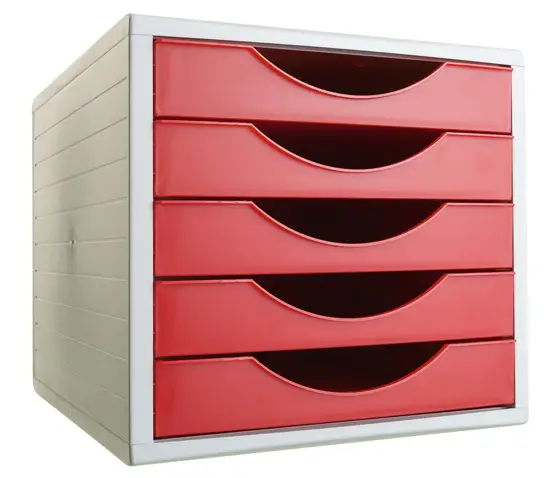 4005 RJ cajonera para oficina Rojo Plástico