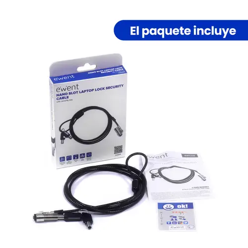 EW1239 cable antirrobo Negro 1,8 m - Imagen 3