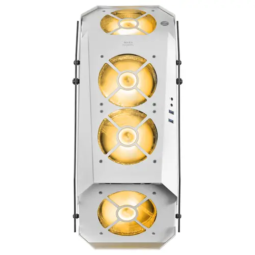 MC51W, Caja PC Gaming ATX, Doble Cristal Templado, 5x Ventilador RGB 12cm, Blanco - Imagen 6