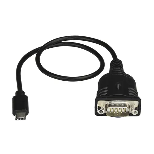 Adaptador Conversor USB Tipo C a Serie DB9 RS232 con Retención de Puertos COM - Cable Convertidor de 40cm USBC a Serie - para PLCs, Escáners, Impresoras - para Windows Mac y Linux - Imagen 2